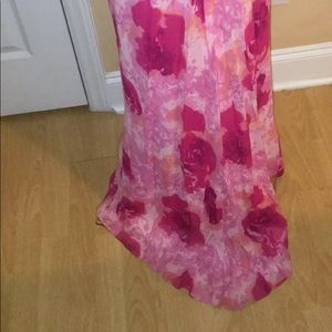 Vintage Y2k RARE! Pink Floral Spagetti Strap Beaded Dress 13/14